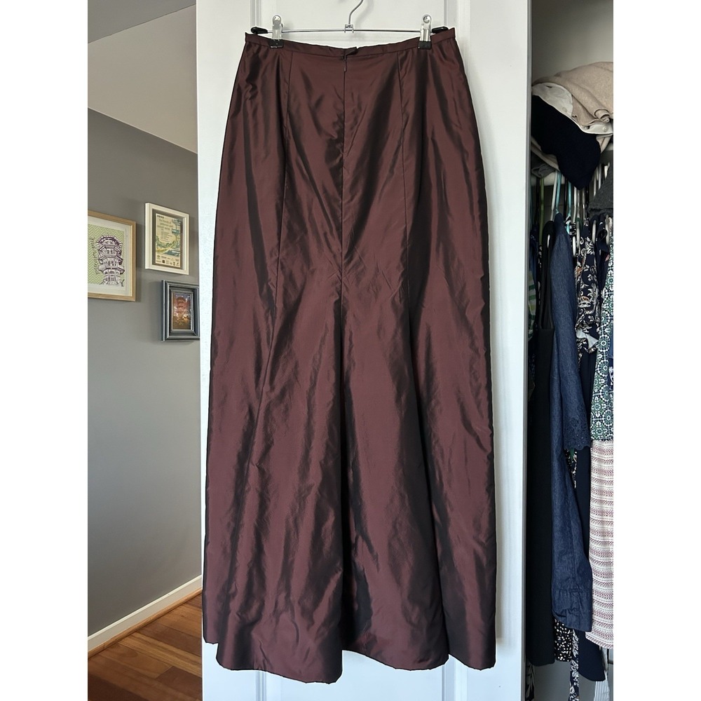 Catherine Regehr Silk Long Ball Gown Full Skirt Burgundy Size Medium - Picture 2 of 5